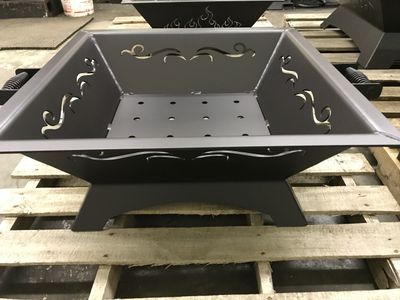 Custom built Square fire pit.