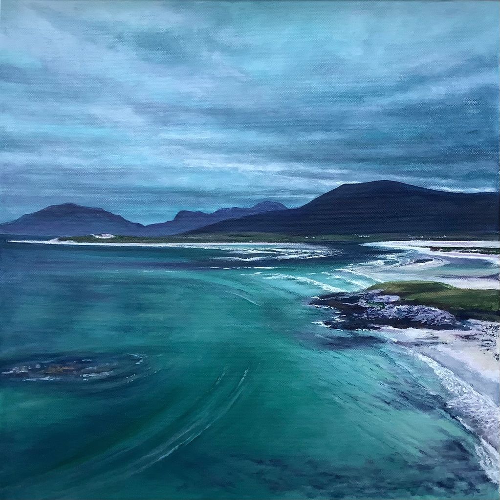 "Rising Tide, Luskentyre Bay" 
Acrylic on Canvas 
40cm x 40cm 
SOLD