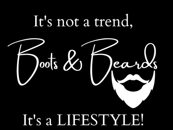Quote about boots and beards being a lifestyle, not a trend.