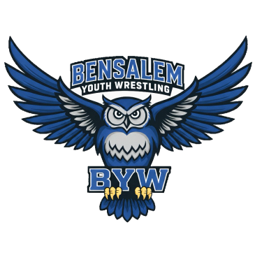 Bensalem Youth Wrestling logo with an owl.