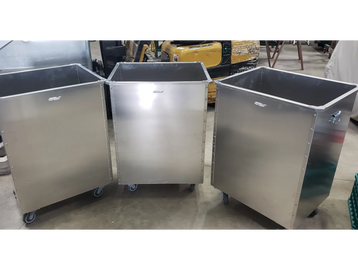 Custom hospital waste hoppers
