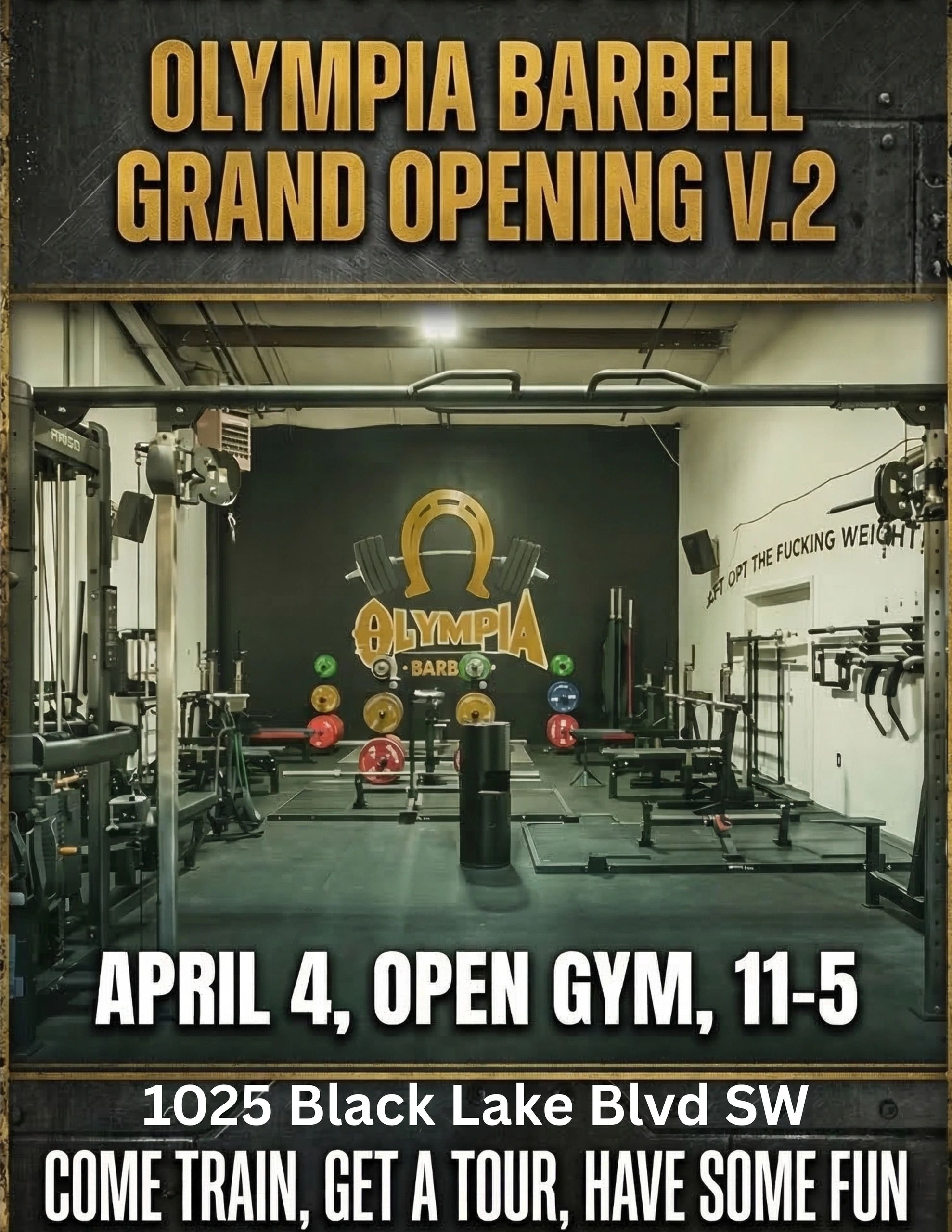 Grand Opening

Open Gym

11-4 April 4