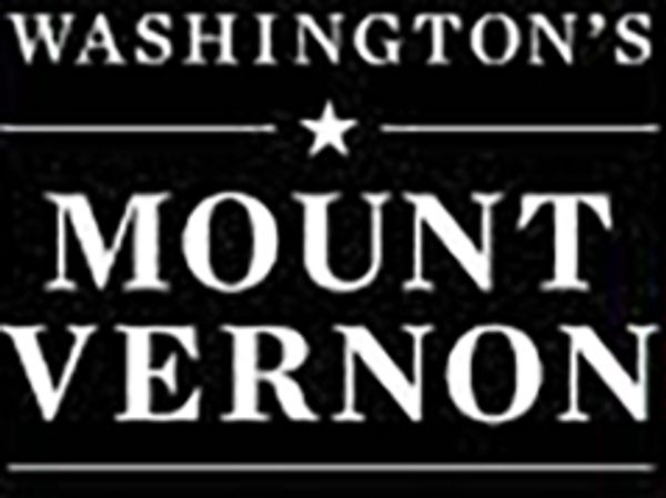 Sign reading 'Washington's Mount Vernon' in white on black background.