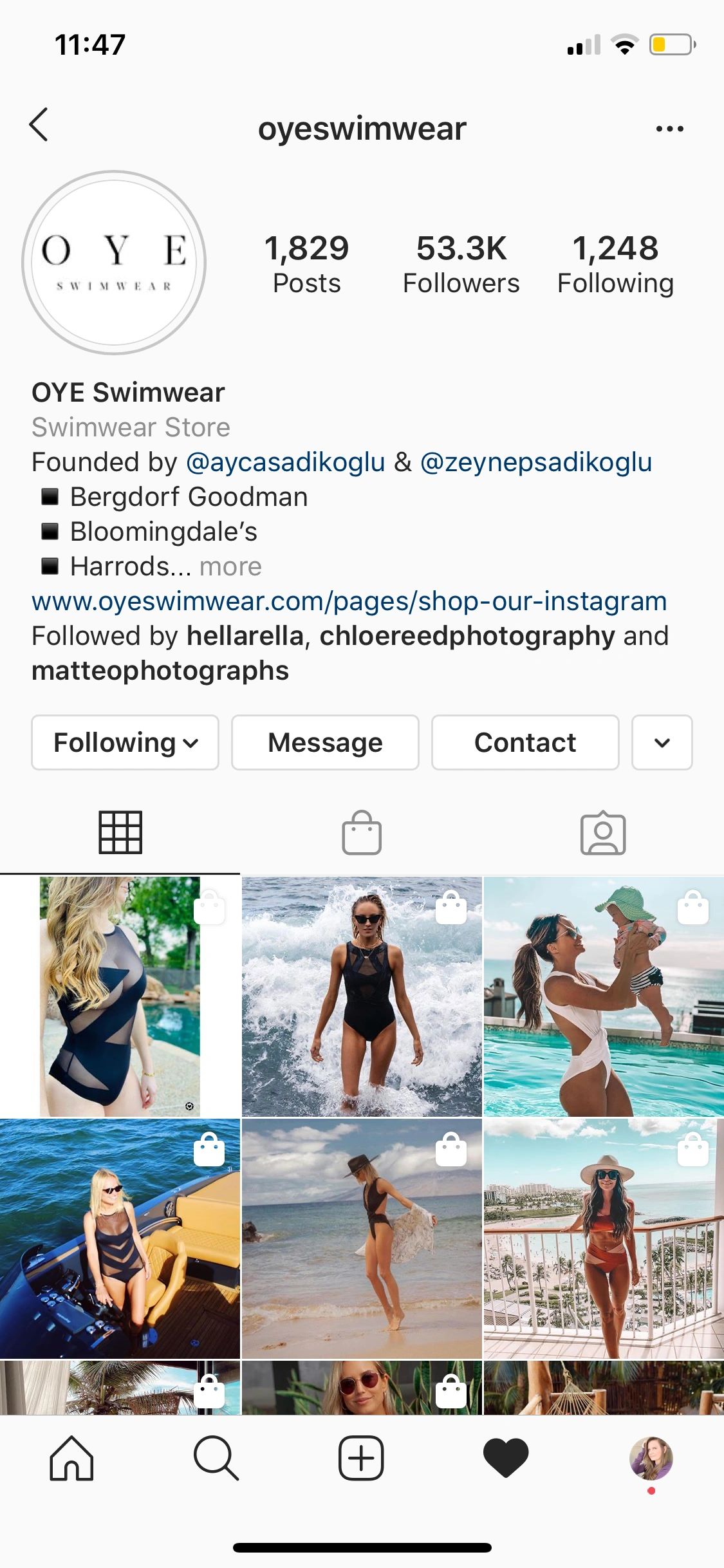 oye swimwear instagram