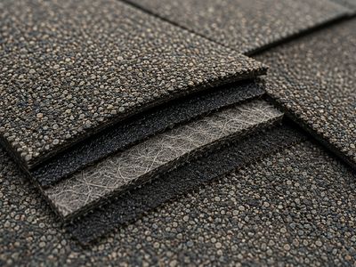 Close-up of textured layered material.