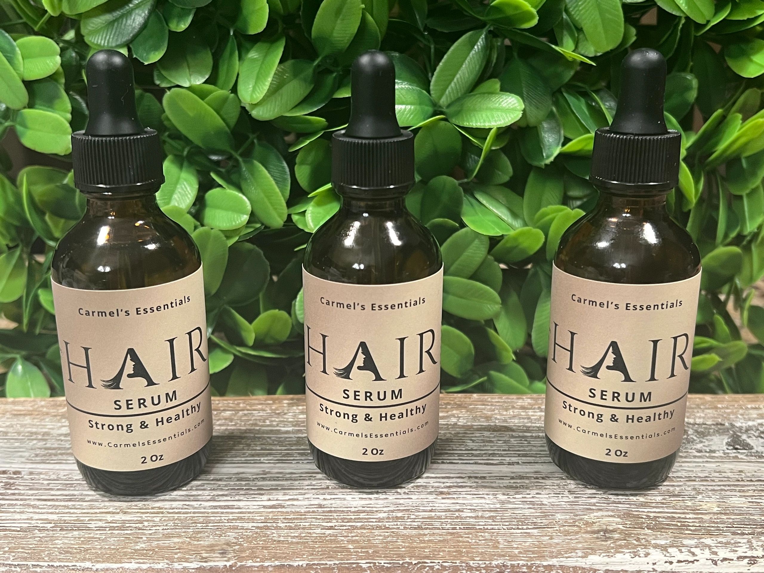 Carmel’s Hair Serum can help moisturize, repair, and strengthen.