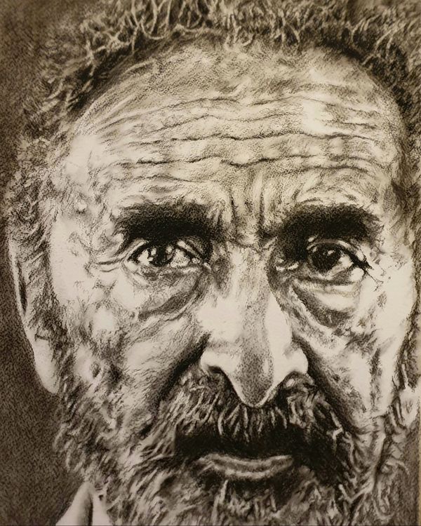 Pencil drawing of Haile Selassie 