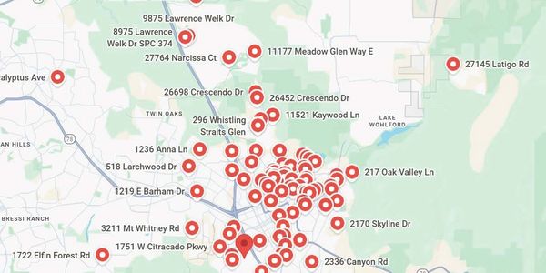 Clustering of complaints to the non-emergency police line about illegal fireworks, updated Dec. 2025