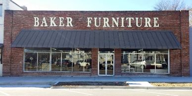 A picture of the storefront of Baker Furniture in Eufaula, Alabama.