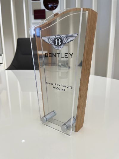 Bentley Retailer of the Year 2021 award for pre-owned sales.