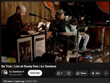 Band performing live at Dosey Doe.