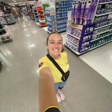 Selfie of Sophia working in a Target for PepsiCo.