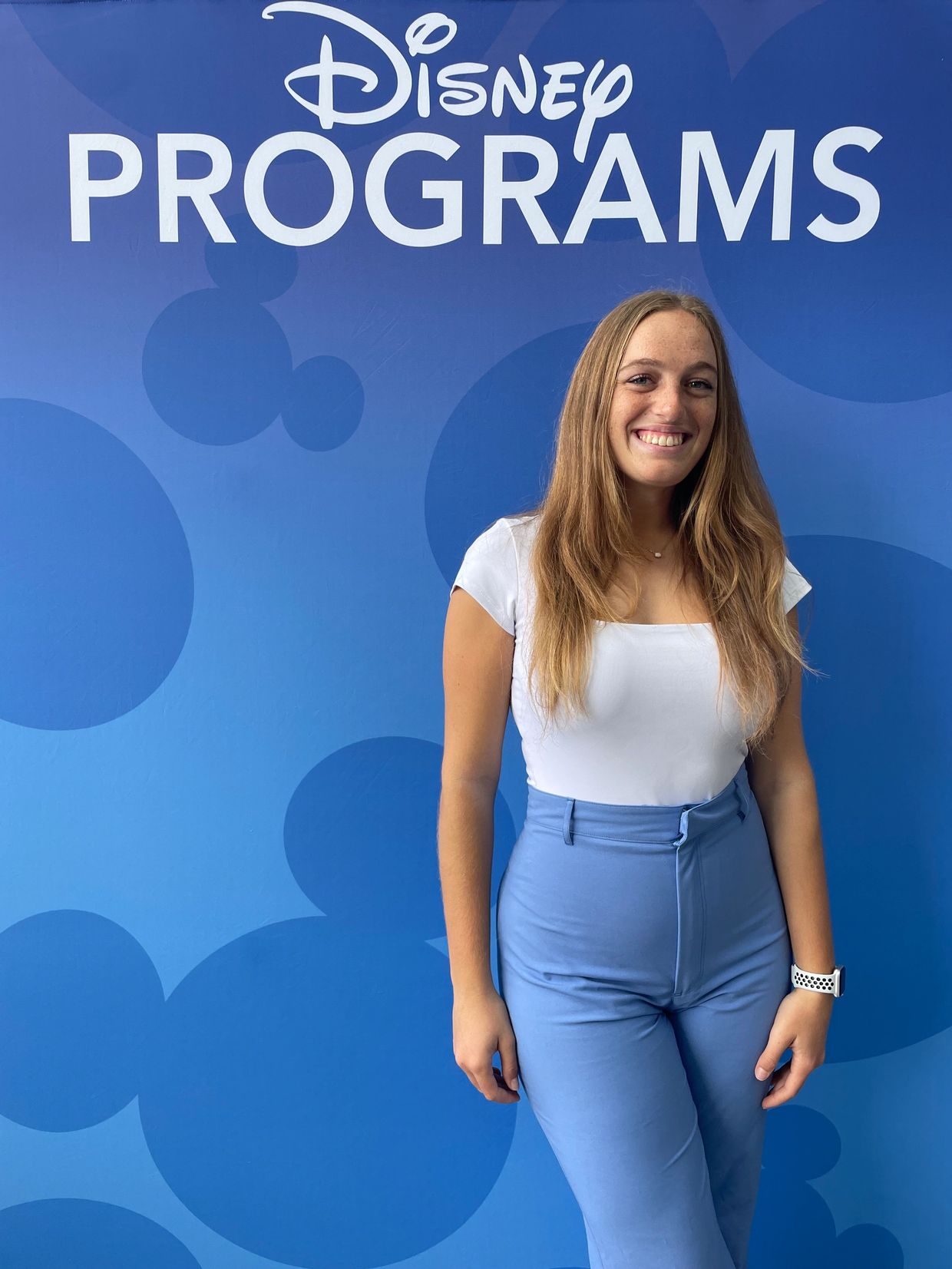 Sophia with a "Disney Programs" background