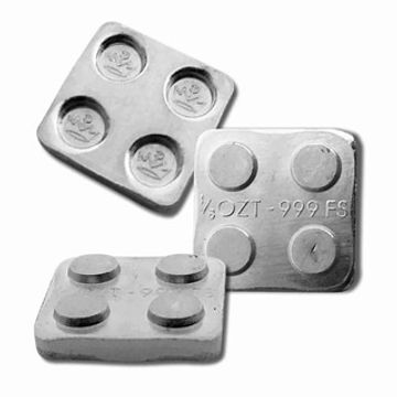 1oz Silver Building Block Bar