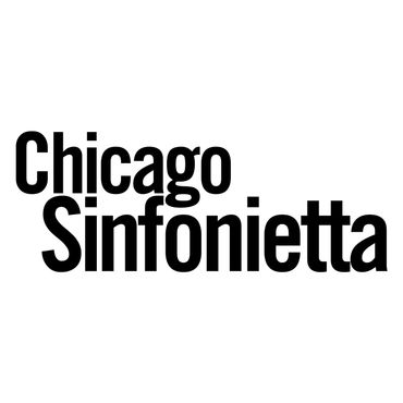 Logo of Chicago Sinfonietta in bold black text on white background.