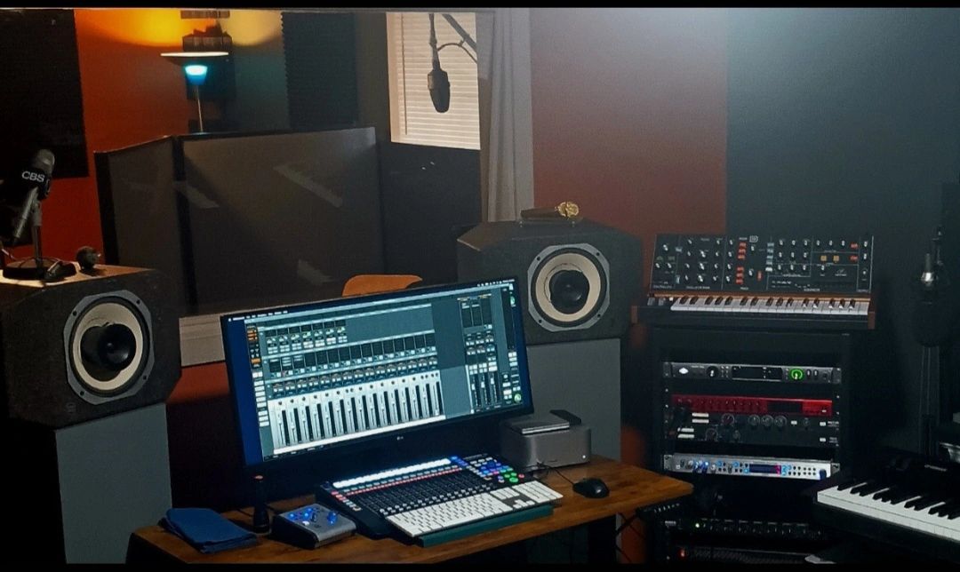Recording studio interior for Knock Hard Productions Recording Studio