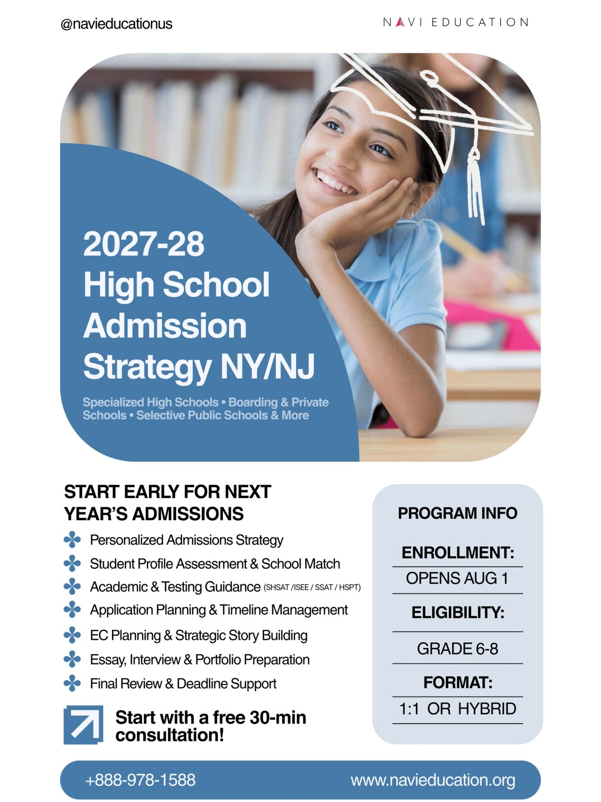 High school admission strategy for NY/NJ with personalized guidance and free consultation.
