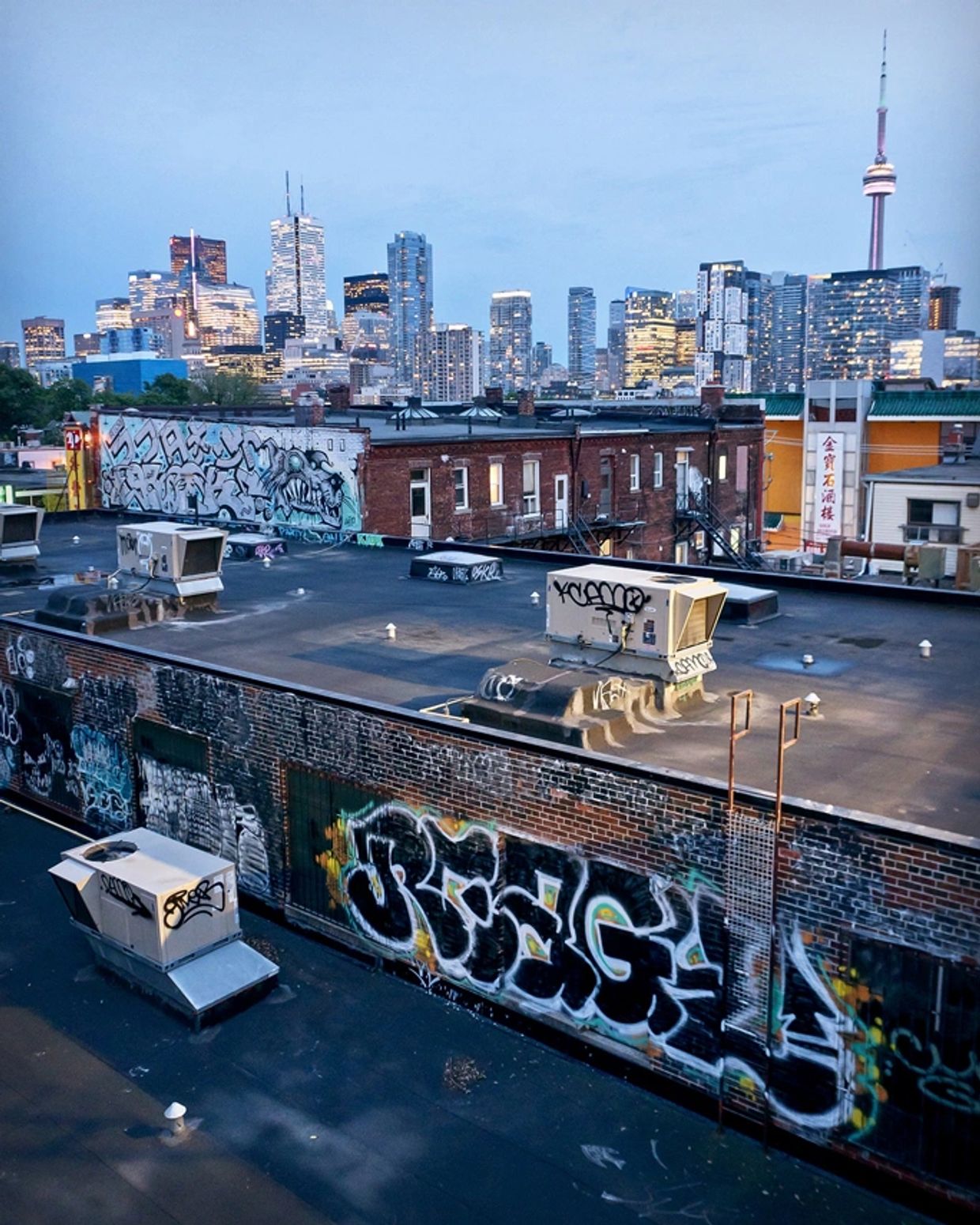 Skyline with graffiti image- about us page main photo