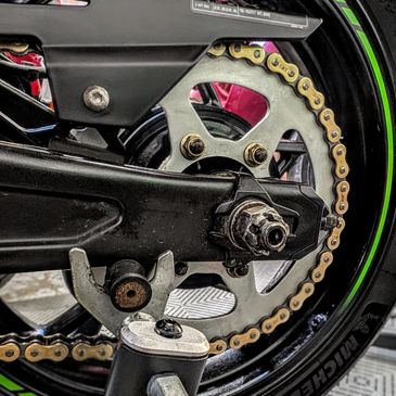 north harbour motorcycles ex employee Jack Newell Motorcycles service, chain and sprocket oil change