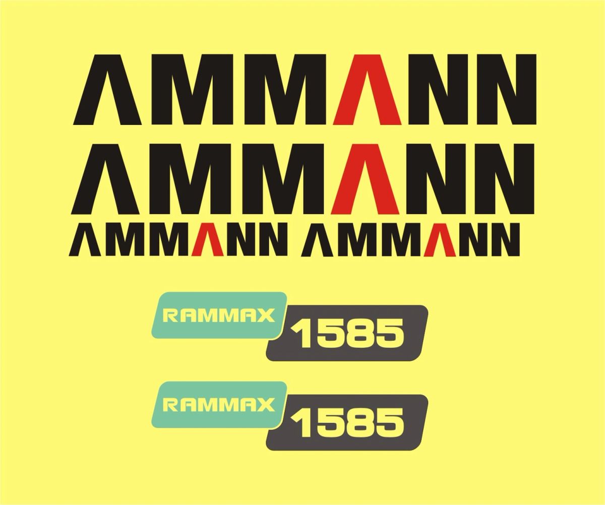 Ammann Rammax RW1585 Road Roller Decal Set.
