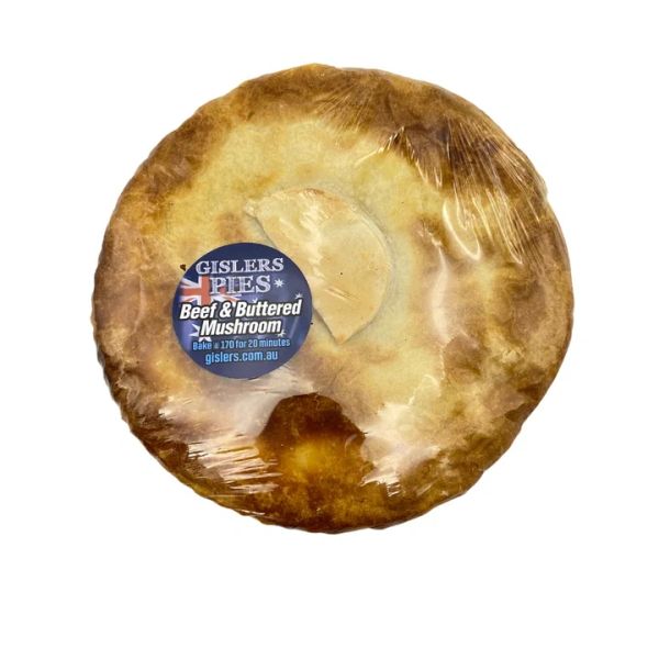 Gisler's Beef and Buttered Mushroom Family Pie