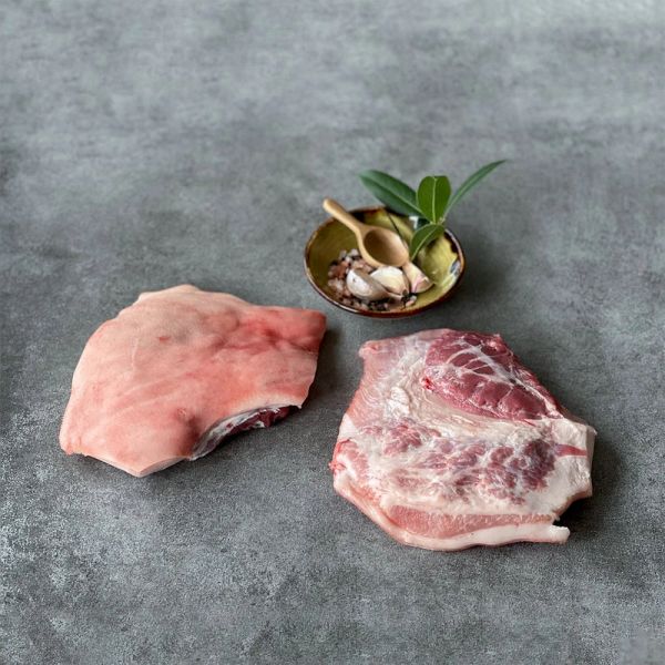 Free Range Pork Jowl Rind On - 20kg Bulk Box ($10.00 per kg)