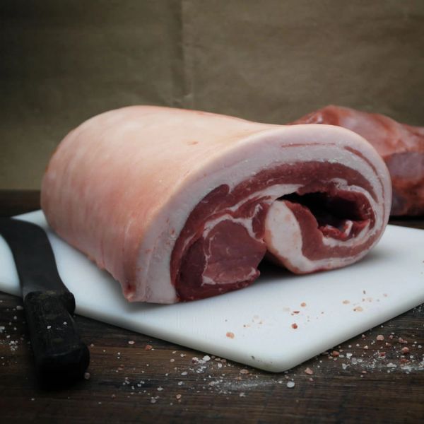 Free Range Pork Boneless Rind On Middle for Bacon - 10kg Each ($21.00 per kg)