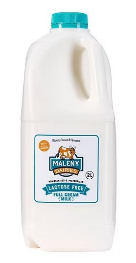 Maleny Dairies - Lactose Free Full Cream Milk - 2 Litre