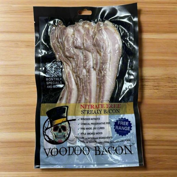 Free Range & Nitrate Free Streaky Bacon - 180g Pack