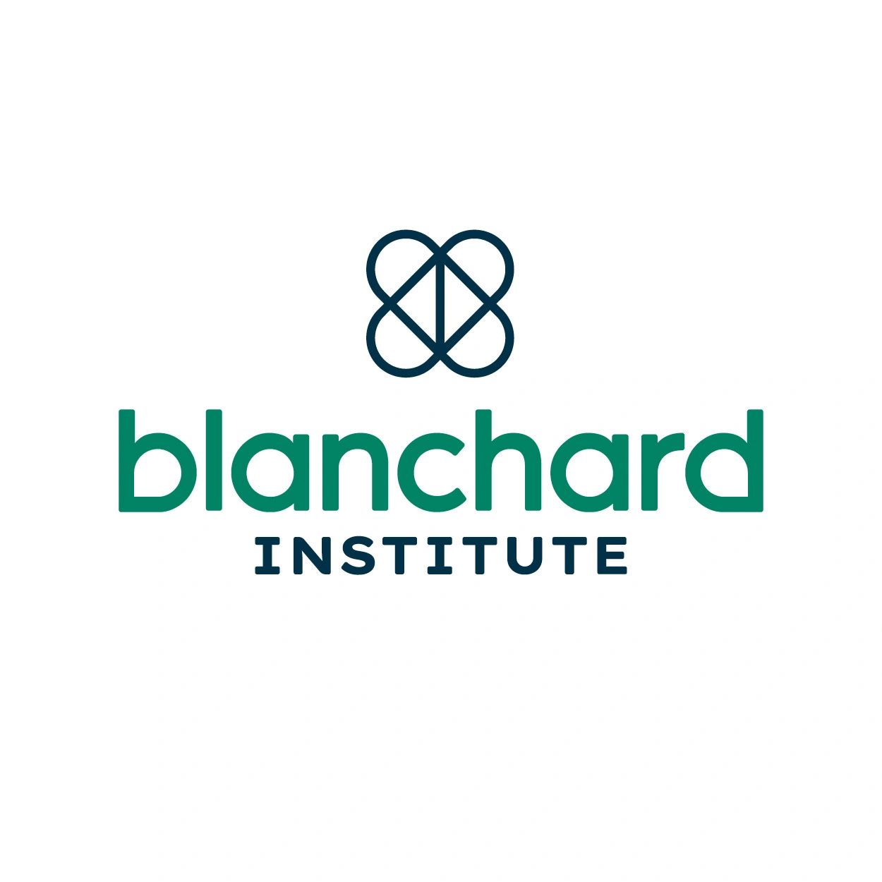 Logo of Blanchard Institute with a geometric symbol above the name.