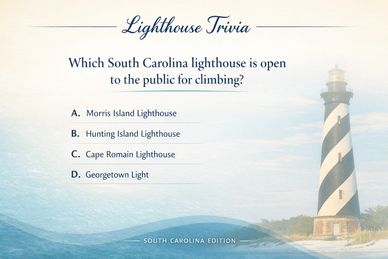 Trivia question about which South Carolina lighthouse is open for climbing.