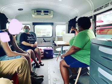 Sound healing in the bus syringe exchange mobile unit