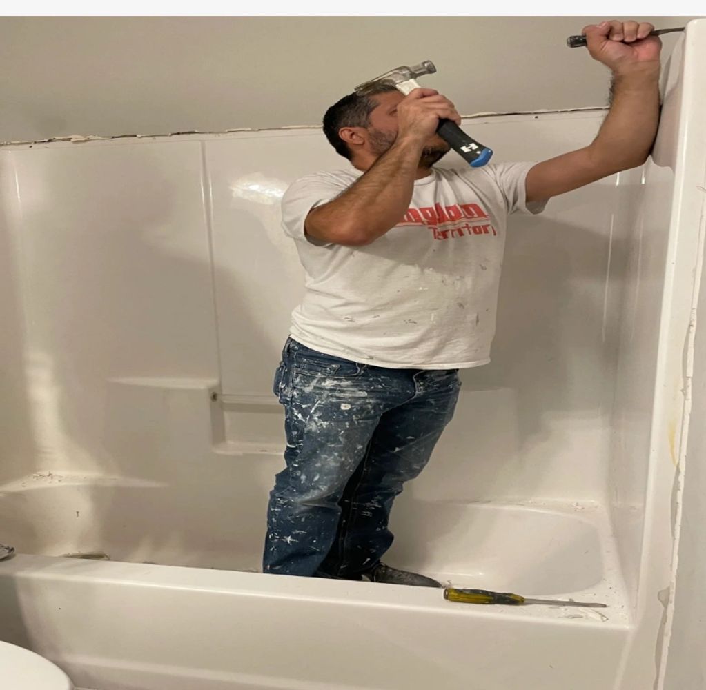 Removing and Replacing Tub & Shower Surround at a local University dorm here in Indianapolis. This j