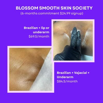 Blossom Smooth Skin Society, Brazilian Waxing Packages in Fort Lauderdale and Broward County.
