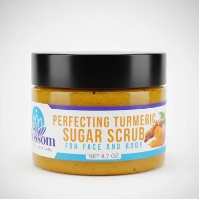 BLOSSOM BEAUTY SKIN CARE PERFECTING TURMERIC SUGAR SCRUB IN FORT LAUDERDALE FLORIDA