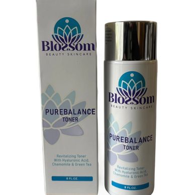 Bottle of Blossom Pure Balance Toner in Fort Lauderdale Florida.
