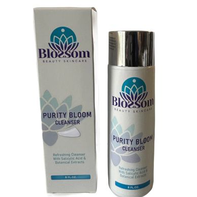 Bottle of Blossom Pure Balance Cleanser in Fort Lauderdale Florida.