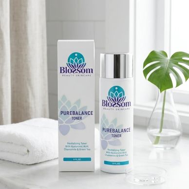 Bottle of Toner 8 Fl Oz. Trusted Skincare Product of Blossom Beauty Skincare in Fort Lauderdale FL.