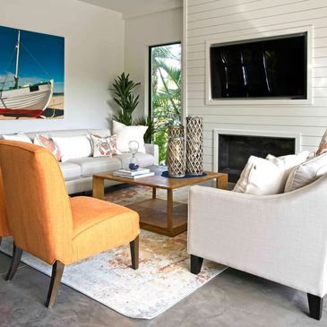 Beautiful design of a hall sitting area