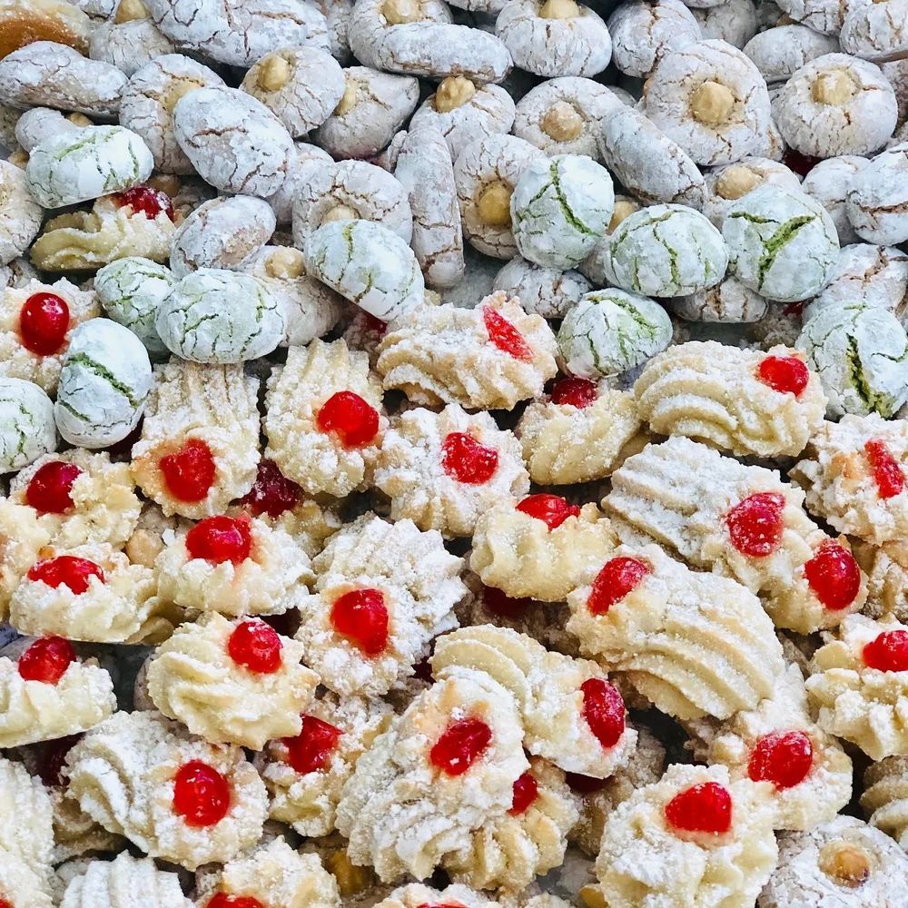 Amaretti . Italian almond cookies.