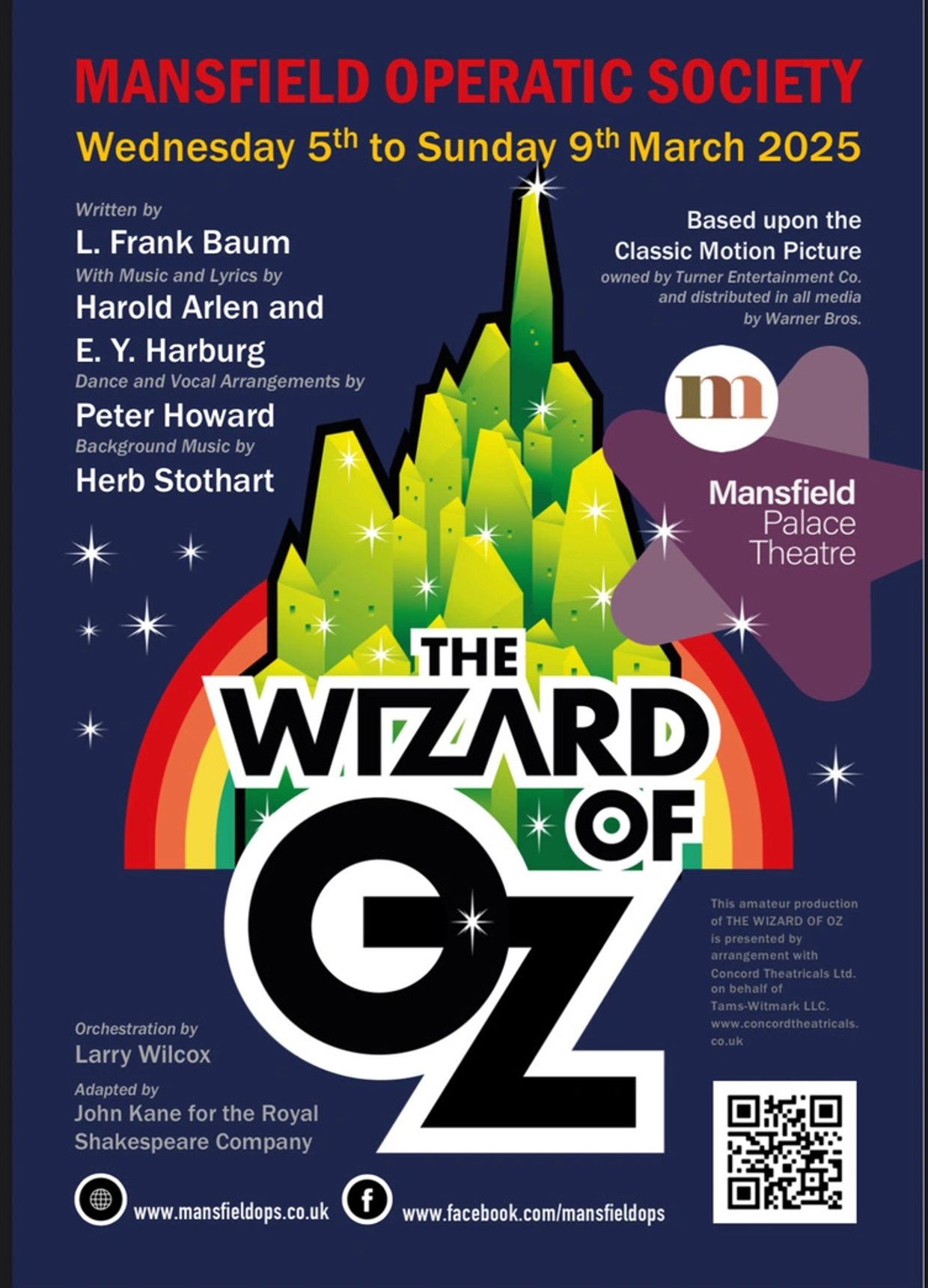 Our 2025 production will be The Wizard of OZ.
