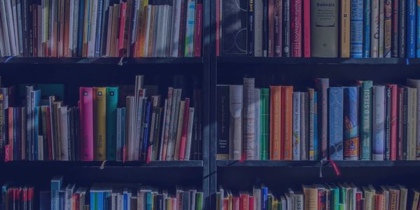 Books of many colors and sizes packed tightly on dark bookshelves. | Photo by Pixabay from Pexels