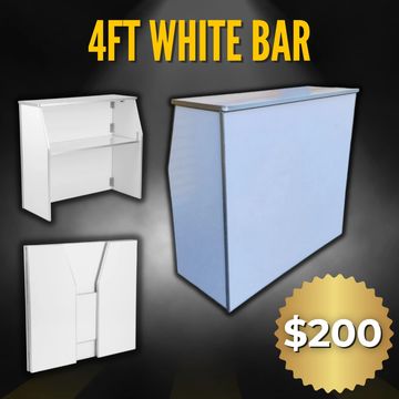 Portable Bar Rental 
White Bar 
Event Rental 
Equipment Rental 
Black owned 
Women owned 