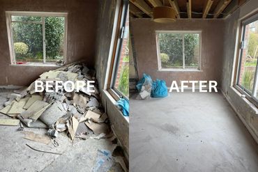 Before & After waste removal in Bridport