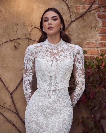 Calla Blanche Tavira Long Sleeve Lace Wedding Dress CC's Bridal Boutique Tampa, Florida