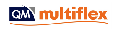 QM Multiflex logo with blue QM emblem and orange Multiflex text.