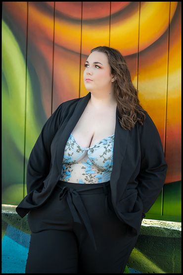 Colorful portrait, plus size