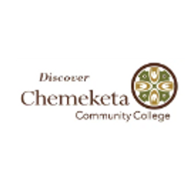 Logo of Chemeketa Community College with a decorative emblem.