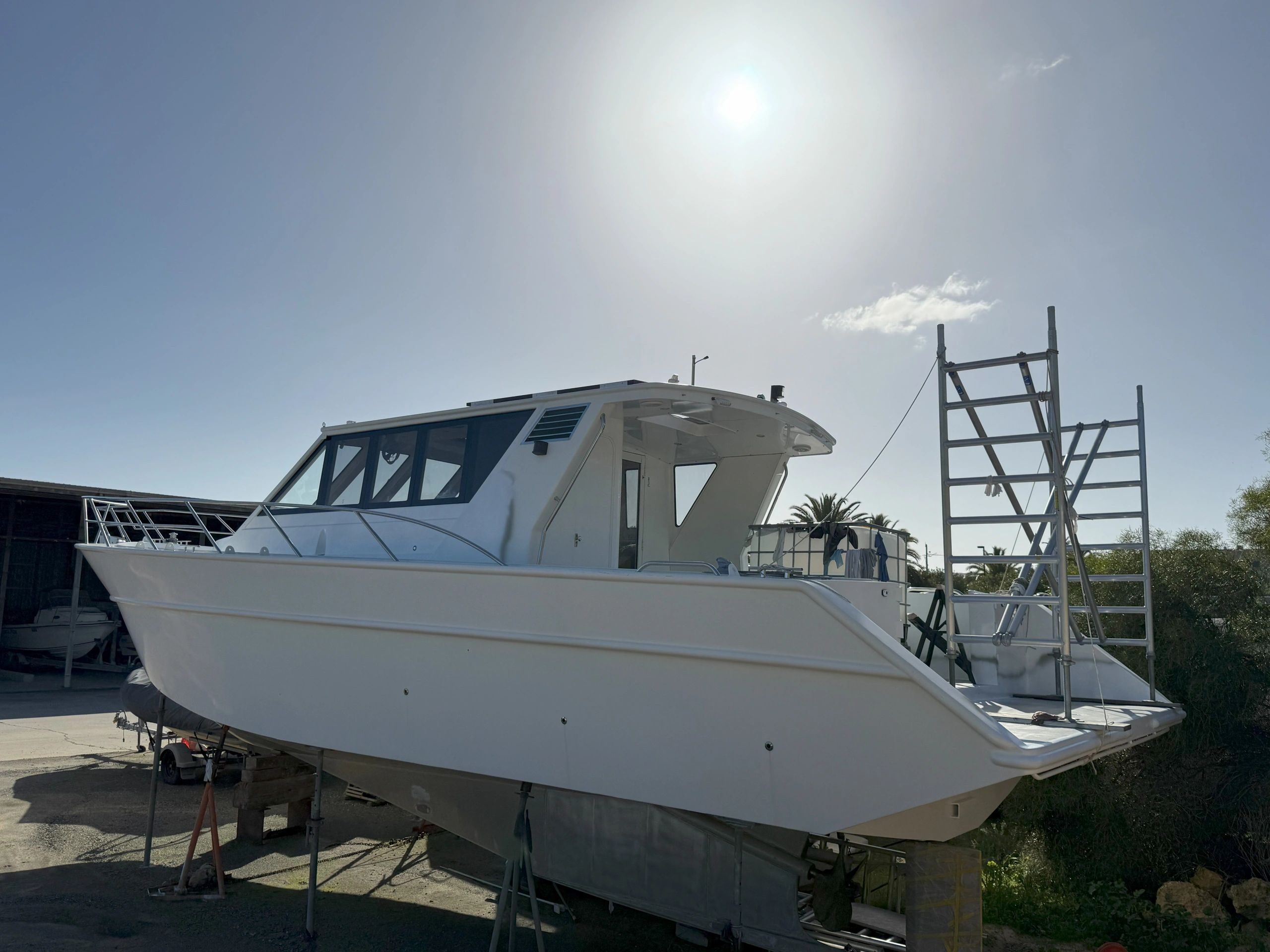 Boat on hardstand

