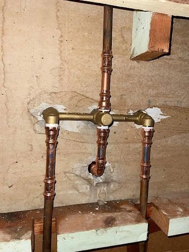 Copper shower diverter
